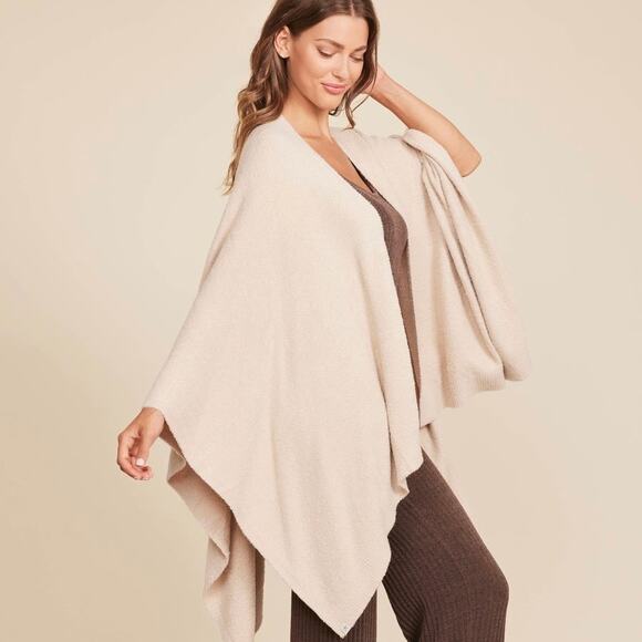 Barefoot Dreams CozyChic Lite Weekend Wrap in Stone Soft Lounge One Size - Picture 1 of 5